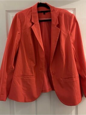 Lane Bryant Coral-Red Single-Button Blazer